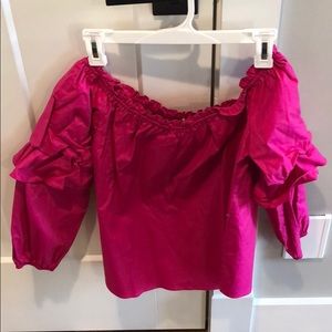 Pink off shoulder Shirt . Never worn